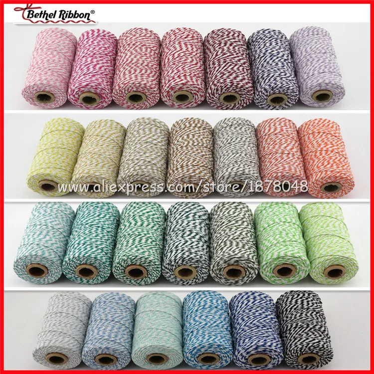 100m 12ply 1 piece free shipping colorful high quality twine cotton