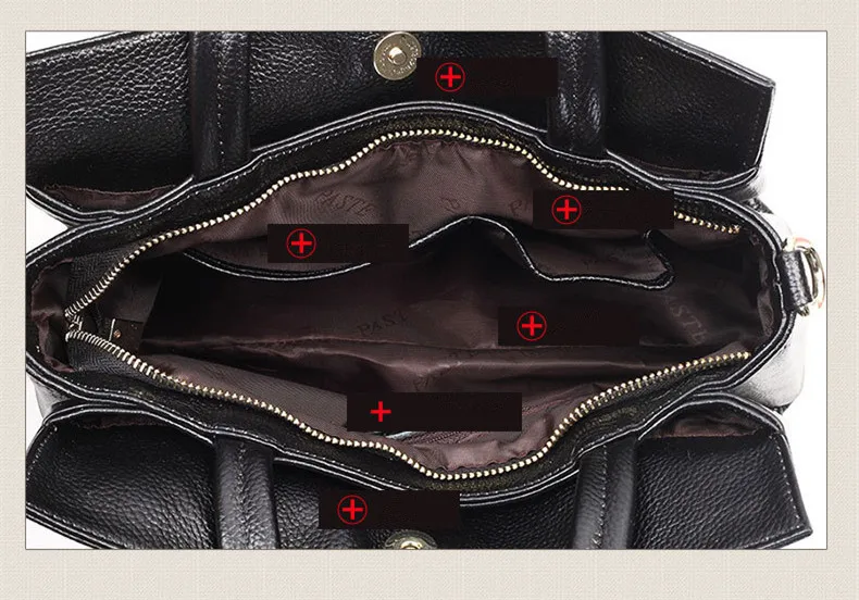 Luxury Cowhide Ladies Genuine Leather Handbag Fashion Crossbody Bags For Women Shoulder Bag Female bolsos mujer WYQ226