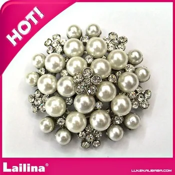 

crystal rhinestone button with pearl