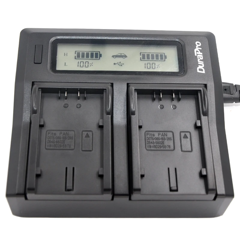 DuraPro cgr-d54 cga-d54s vw-vbd55 CGR D54 ЖК-дисплей Двойной Быстрое Быстрый Зарядное устройство для Panasonic ag-dvc60 ag-dvx100 ag-dvc30 ag-dvx100a