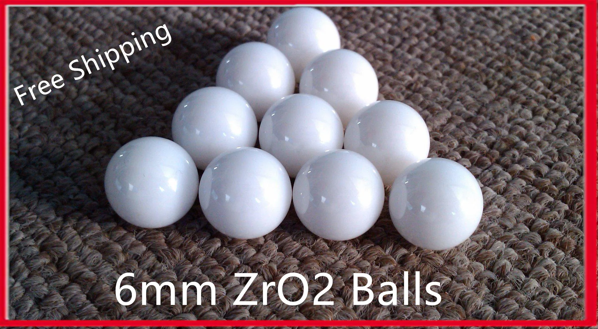 Free shipping 100pcs 6mm ZrO2 ceramic balls Zirconia balls used in