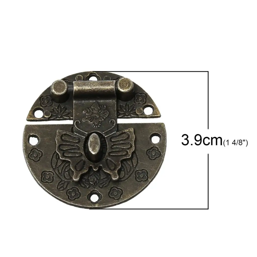 Jewelry Wooden Box Lock Hardware Antique Bronze Flower Pattern 3.9cm,10 Sets 2016 new Jewelry Wooden Box Lock Hardware Antique Bronze Flower Pattern 3.9cm,10 Sets 2016 new