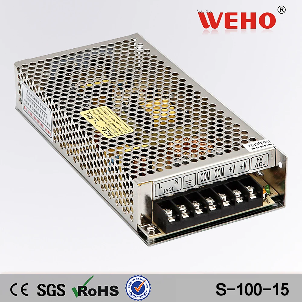 S 100 15 100W 15V 6.6A Single output Power Supply Transformer 110V 220V