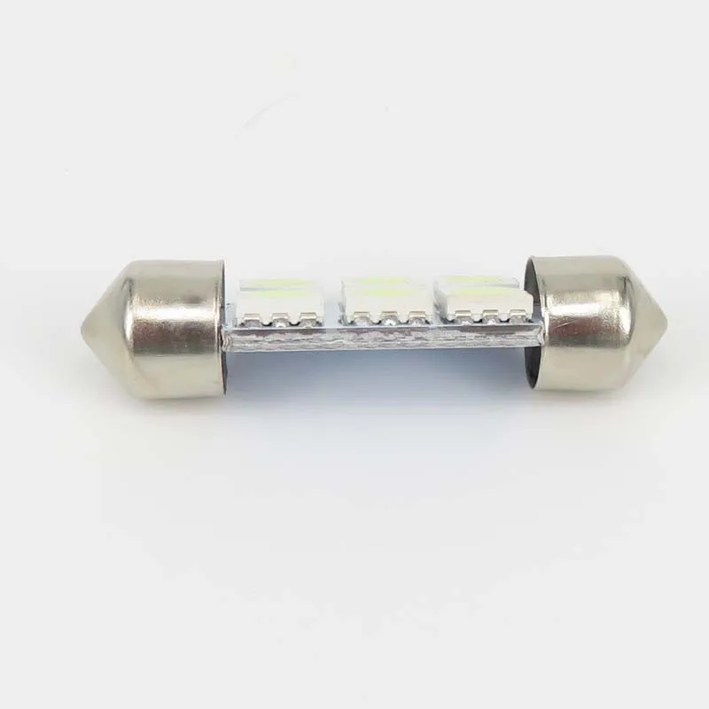 100 шт. 36 мм 5050 6smd Белый Micro Генеральный салона гирлянда светодиодная Лампочки лампа DC12V