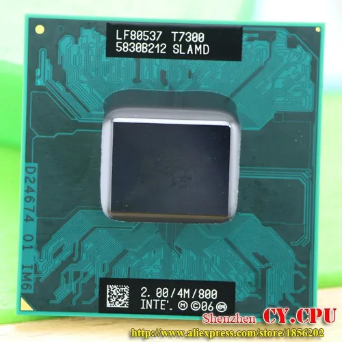 intel cpu ноутбук Core 2 Duo T7300 cpu 4M Socket 479 cache/2,0 GHz/800/двухъядерный процессор для ноутбука