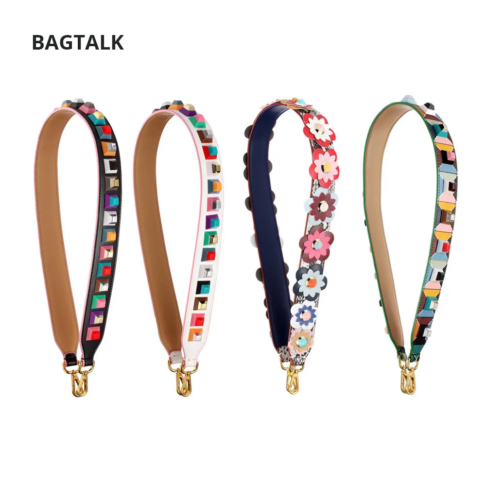 Cow Leather Fashion Handbag Strap Lady Rivet Handbags Belts Women Bags