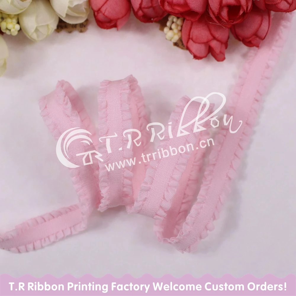 

New coming! 13mm ruffle elastic #91107 ruffle lace stretch ribbon for dress accessaries 50 Yards