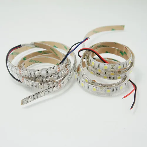 Waterproof-IP65 5 м DC 12 В SMD5050 гибкий светодиодный полосы 60 светодиодный ы за метр, белый, красный, зеленый, синий, желтый, RGB, белый фон