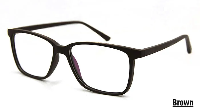 ESNBIE TR90, оправа для очков, для женщин и мужчин, оптические очки по рецепту, оправа для мужчин, прозрачные линзы, очки, oculos de grau - Цвет оправы: Brown Frame