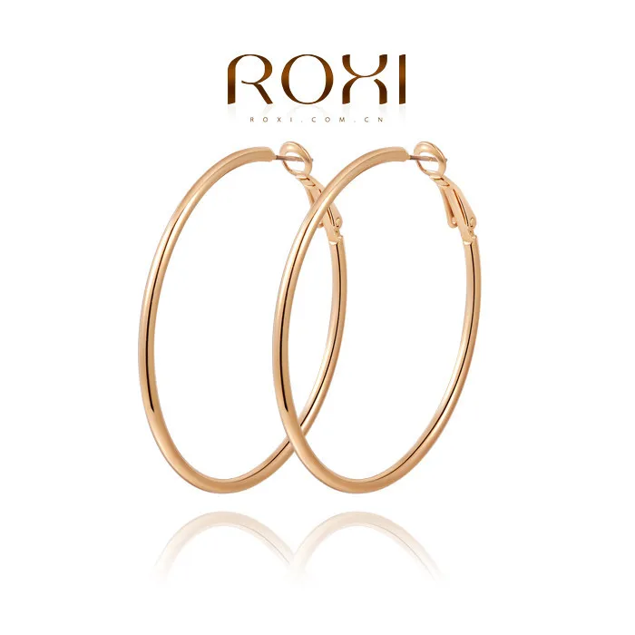ROXI, изящный золотой обруч серьги для женщин Свадебные Серьги Подарки