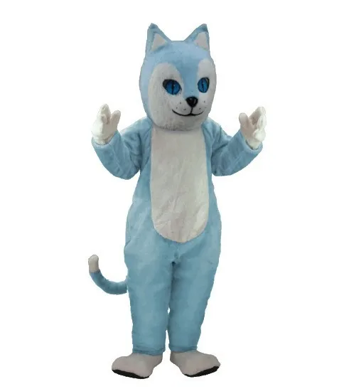 Custom Cute Blue Cat талисман костюм Взрослый размер тема карнавал вечеринка, косплей Маскотте наряд костюм кунг-фу панды EMS отправка SW980