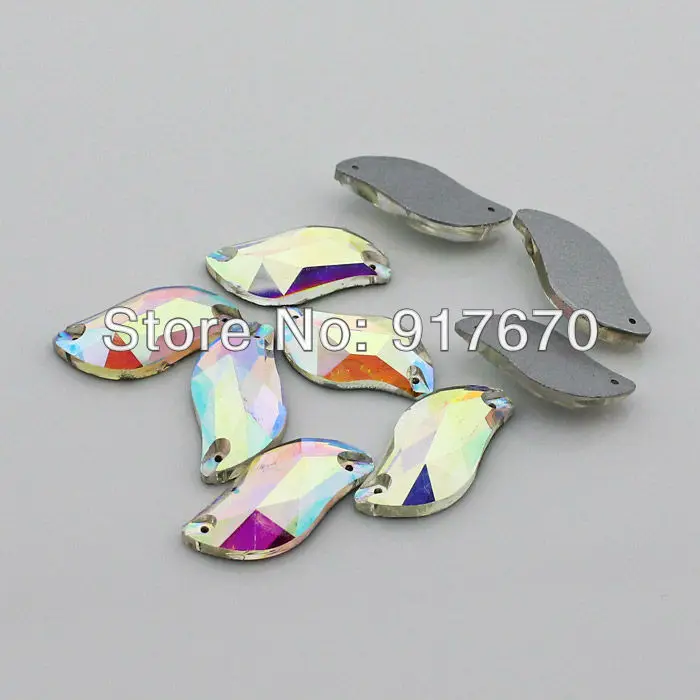 15*30 мм S Форма швейная стекла горный хрусталь Crystal AB 120 шт./упак., каменные бусы пришить патчи для женщина ткань