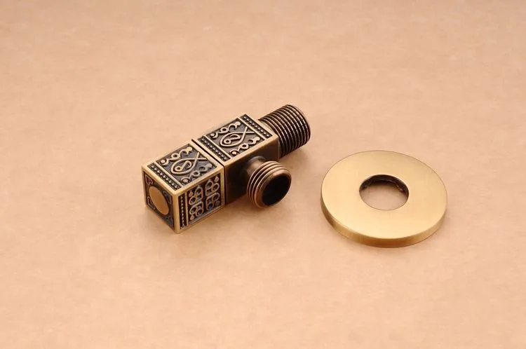Запчасти для смесителей 1/2 "x 1/2" античная латунь Ванная комната угол остановить Клапан Туалет Треугольники заполнения Клапан экономии воды
