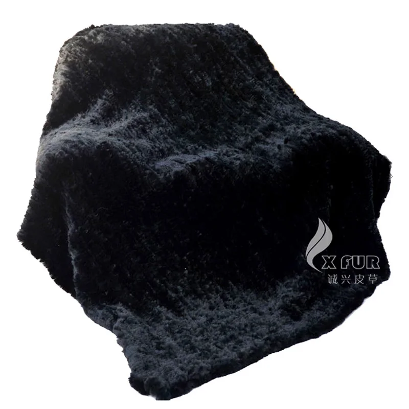 CX-D-10/Z 150x130 см натурального цвета вязаные одеяла из кроличьего меха