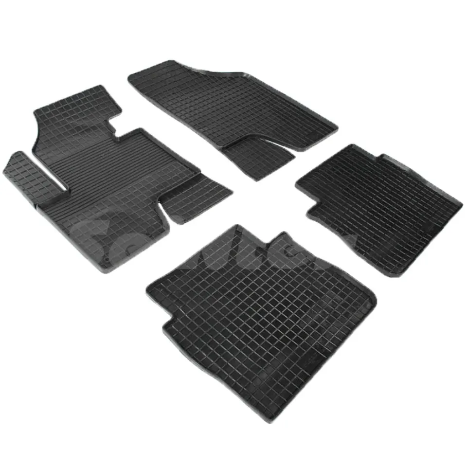 Rubber grid floor mats for Hyundai Santa Fe II Restyling 2010 2011 2012