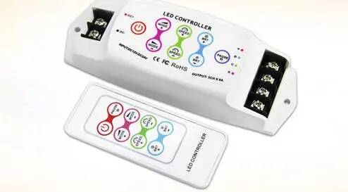 Светодиодный RGB контроллер DC12V-DC24V 24A с радиочастотным пультом дистанционного управления rgb светодиодный контроллер