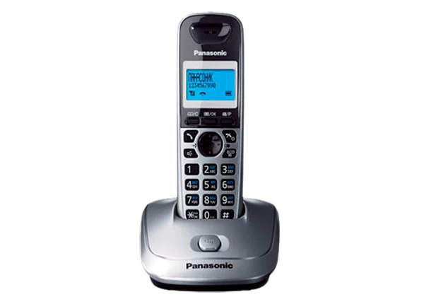 Panasonic KX-TG2511RUM DECT телефон, ЭКО-режим, возможность установки на стене, время/дата на дисплее, голубая подсветка дисплея, Caller ID, кнопка поиска трубки, 10 мелодий звонка, телефонный справочник на 50 записей