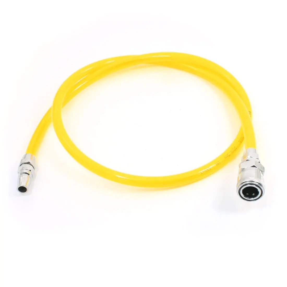 

UXCELL 1/2" Quick Fittings 12X8mm Air Compressor Pu Tube Hose Pipe Clear Yellow 1M