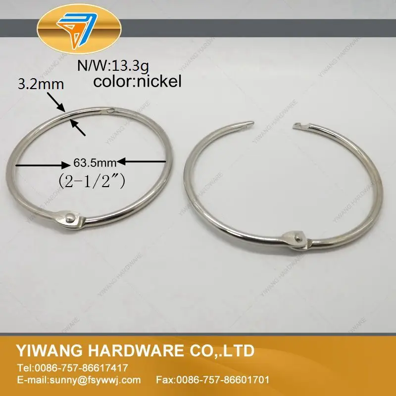 64mm Хорошее качество, Открытое кольцо, никелированное офисное связующее кольцо, горячая Распродажа, уплотнительное кольцо, 10 шт. в комплекте,, книга, забавное кольцо, коллекционное кольцо - Цвет: 64mm