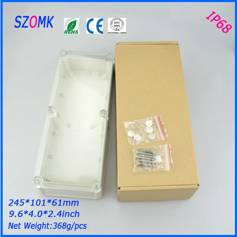 Новый diy Электронный Китай рынок box проекта Корпус 245*101*61 мм корпус для электроники IP 68 случае