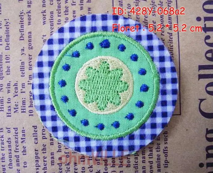 Гладить на заплатках, сделано из ткани-цветочной Аппликации, размер: 5,2*5,2 см~ Гарантированное качество+! 100102