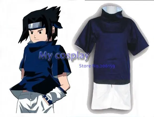 Аниме Наруто Косплей Одежда-Индивидуальный Naruto, Shippuden, SASUKE Uchiha 1-й мужской Косплей Костюм