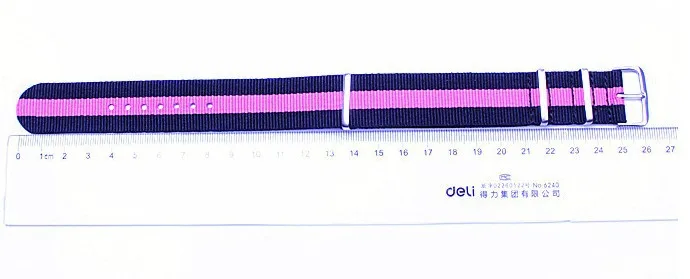 10 шт./лот Высокое качество 20 мм нейлон Смотреть полоса Ремешок Красочные моды Вах группа-8 цвет-6311