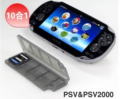 Игровые аксессуары для psv Vita 2000(psv 2000 Hare Shell Case+ настенное зарядное устройство переменного тока+ psv gaem case 10 в 1+ кабель питания/передачи данных