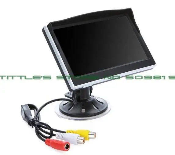 " 5-дюймовый Цифровой CCD автомобильный монитор 800*480 TFT lcd 16:9 экран автомобильный монитор заднего вида для камеры парковки автомобиля