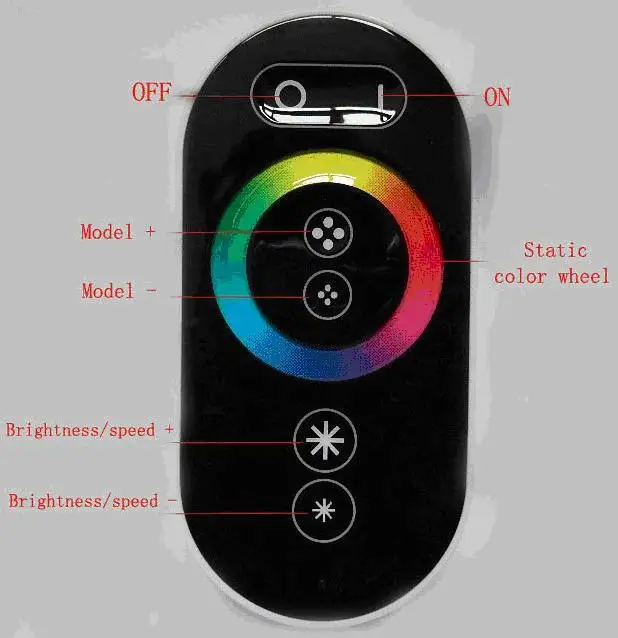 Светодиодный RGB сенсорный контроллер; DC12-24V вход; 6A* 3CH выход