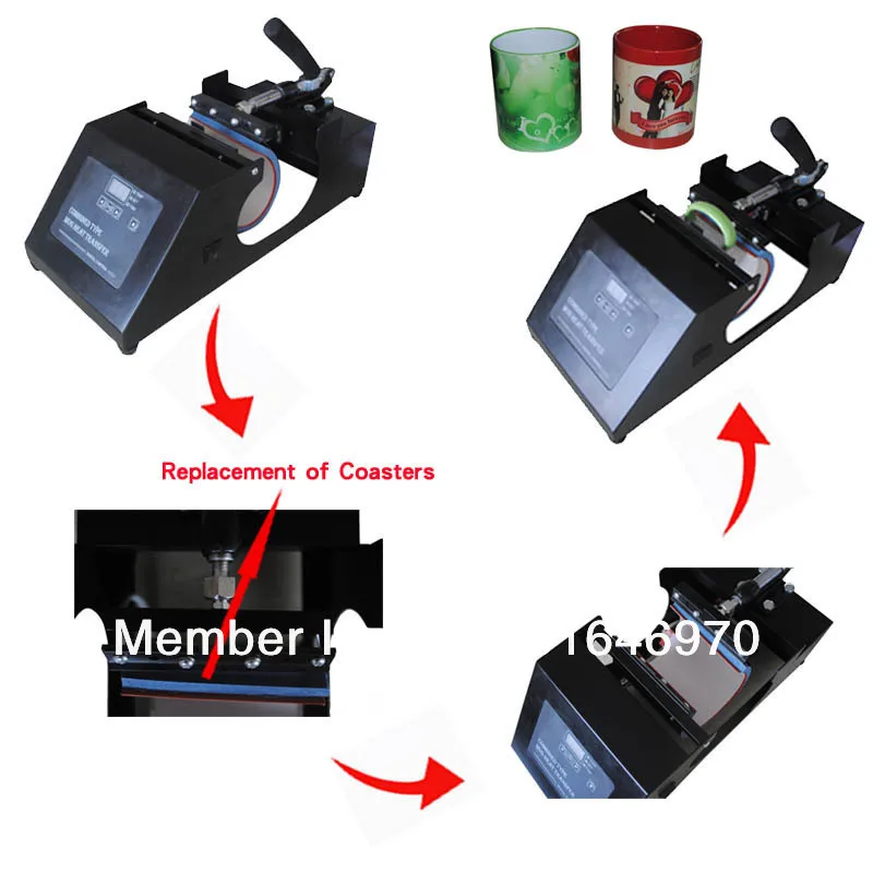 4 в 1 цифровой чашки/кружка Пресс машины, ce сертифицированный комбо кружка машина принтера, печатная машина чашки, хорошее кружка сублимации машина