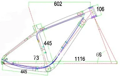 FLX-FR-219 весь углеродный матовый MTB Горный 29er Рама велосипеда 17," вилка(гарнитура свободно