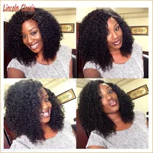 2016 New Short Human Hair Wigs Afro Kinky Curly Full Lace Wig Brazilian Hair Glueless Full Lace Afro Kinky Curly Virgin Hair Wig