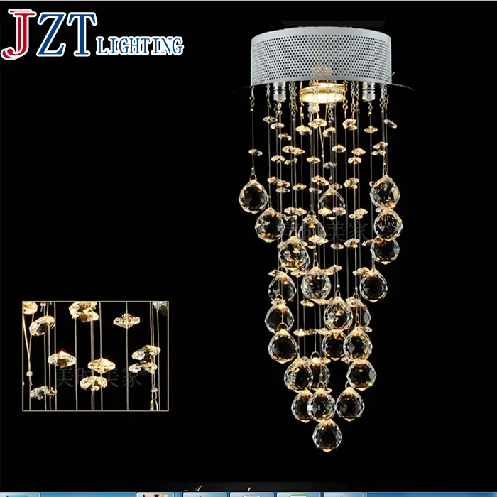 

LED Crystal Chandeliers Conic Pendant White Hanging Laparas de LED Luxury Crystal Lighting Banquet Lighting Fixture