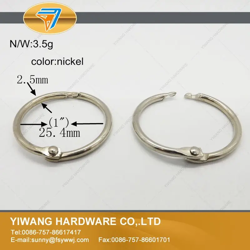25mm Производитель прямых AliExpress продажи хорошо никелированный календарь круг связующее кольцо для офиса Коллекция 10 шт./упак. уплотнительное кольцо - Цвет: 25mm