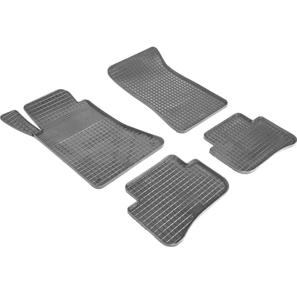 Rubber grid floor mats for Mercedes-Benz C-class 4-MATIC W204 2007 2008 2009 2010 2012 2013 2014 2015 Seintex 00907