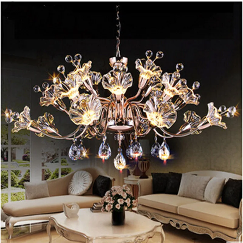 T Best Price Modern Lustre Flower Crystal Chandelier Fashion Dining Room Lamp Pandent Indoor LED Light For Bedroom In Pendant Lights From T Best Price Modern Lustre Flower Crystal Chandelier Fashion Dining Room Lamp Pandent Indoor LED Light For Bedroom In Pendant Lights From