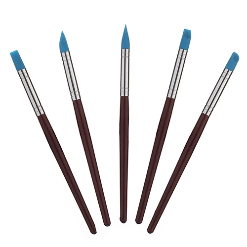 

5Pcs Silicone Nail Art Sculpture Pen for Emboss Carving DIY Nail Decor Tool Set