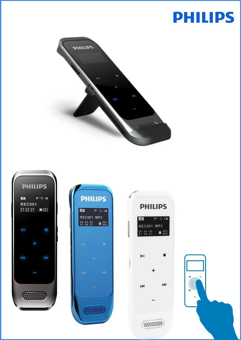 Philips PCM голоса Регистраторы Мини HD Шум снижение MP3 Бизнес Профессиональный Detacphone с голосовой Ativated Функция VTR6600