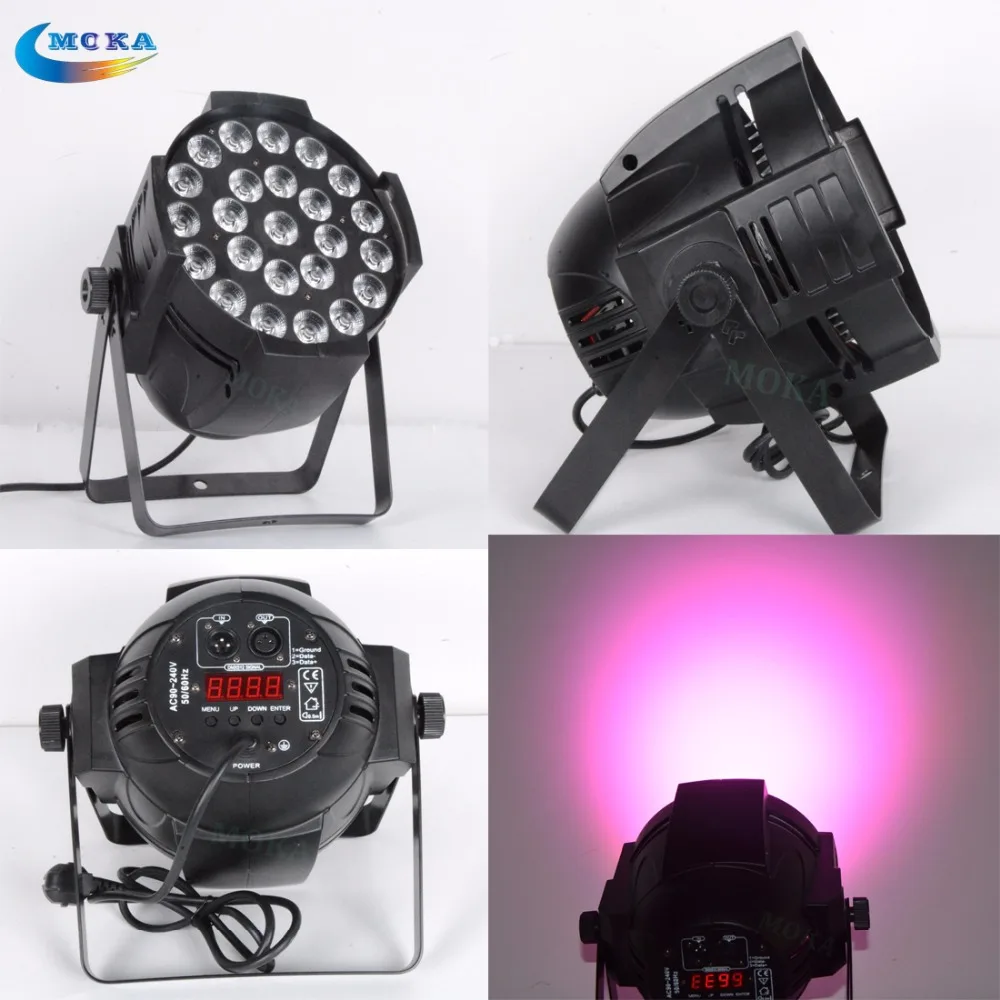

4 pcs/lot LED par light 24*18W RGBWA UV 6 in 1 led projector for Dj light stage lighting disco lights event Party