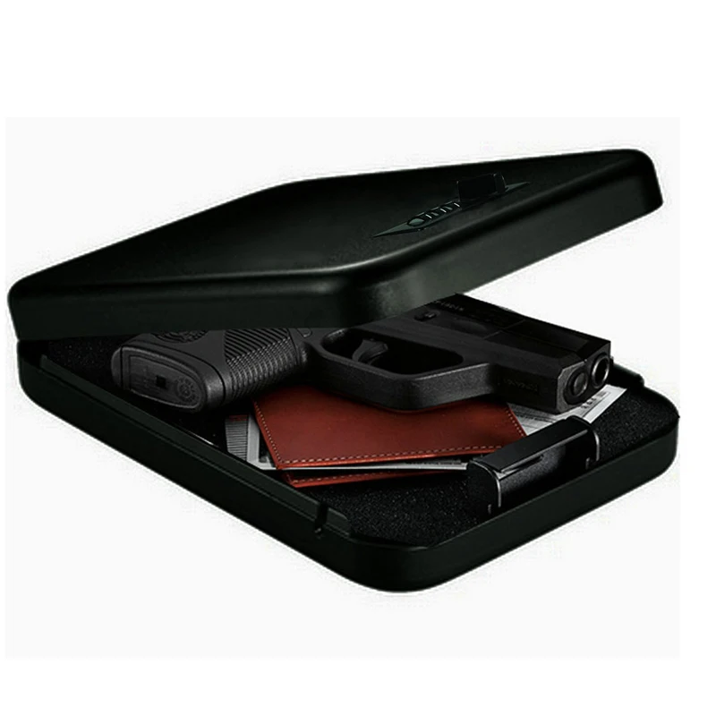 Ospon Portable Security Box Money Gun Digital Small Safe Box Cold-rolled Steel Car Safe Box Valuables Money Jewelry Storage Box