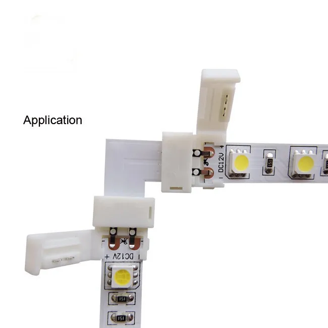 20 шт 8 мм 10 мм 2pin одноцветная Светодиодная доска PCB разъем для 3528 2835 5050 5630 не водонепроницаемая лента