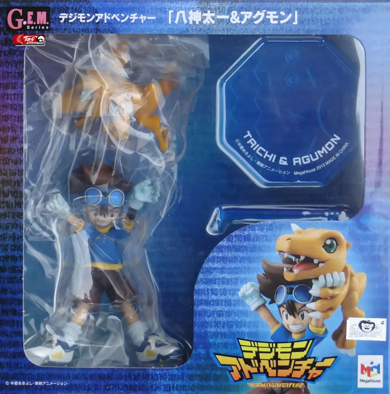 MegaHouse G.E.M. Полная фигурка-тайчи "Тай" Kamiya& Agumon из "Приключения Дигимонов"