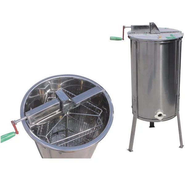 whole body stainless steel 3 frames manual honey extractor machine with legs