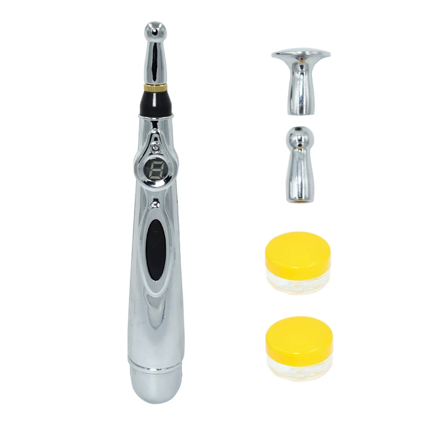 

Meridian Energy Acupuncture Pen body massage electronic Acupuncture automatic Point sticks Antistress Joints Pain Relief +2 gel