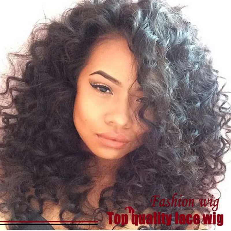 

Fashion Hot Sale Brazilian Short Deep Curly Wigs Black Wig Synthetic Lace Front Wigs Curly Wig Heat Resistant For Black Women