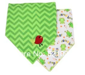 2 шт./лот trangle Мода Baby Bib Водонепроницаемый нагрудники 100% хлопок Нагруднички для малышек