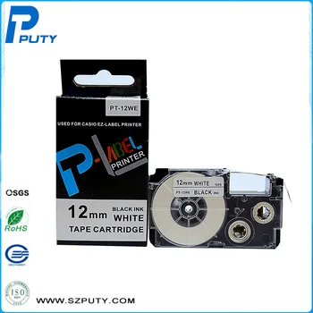 

High Quality 10pcs/lot Compatible Label Tape Cartridge XR-12WE 12mm Black on White Tape Cassette