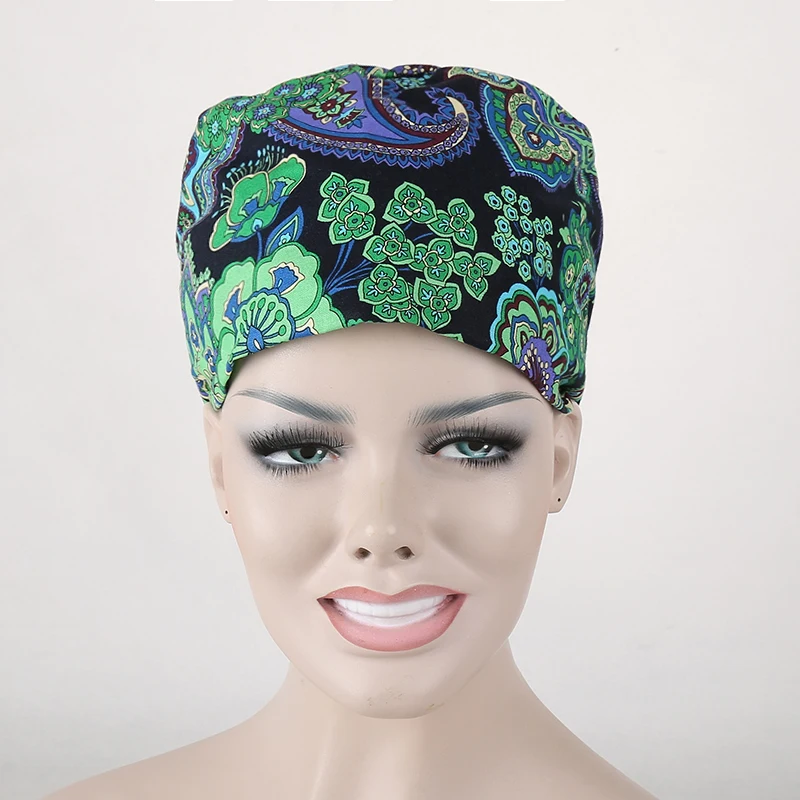 medical scrub caps ,lab caps,skull caps WITH SWEATBANDS 100 cottonin Accessories from Novelty