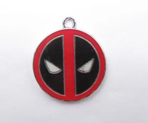 Classic lovely 50 Pcs Cartoon Deadpool Metal Charms Pendants Jewelry Making Party Gift
